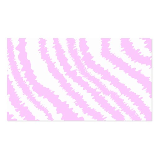 Pink Zebra Print, Animal Pattern. Business Card (front side)