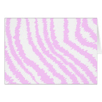 Pink Zebra Print, Animal Pattern. Greeting Card