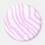 Pink Zebra Print, Animal Pattern. Fridge Magnets