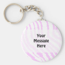 Pink Zebra Print, Animal Pattern. Key Chains