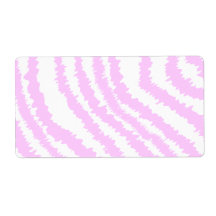 Pink Zebra Print, Animal Pattern. Personalized Shipping Label