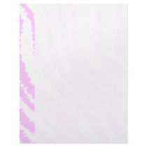Pink Zebra Print, Animal Pattern. Personalized Letterhead
