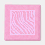 Pink Zebra Print, Animal Pattern. Magnet