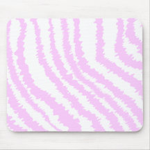 Pink Zebra Print, Animal Pattern. Mousepads