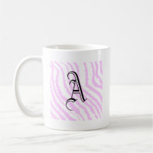 Pink Zebra Print, Animal Pattern. Mug