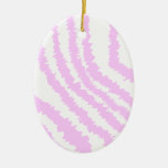 Pink Zebra Print, Animal Pattern. Ornaments
