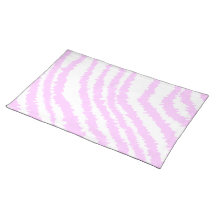 Pink Zebra Print, Animal Pattern. Placemat