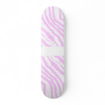 Pink Zebra Print, Animal Pattern. Skate Board Decks