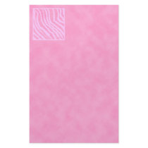 Pink Zebra Print, Animal Pattern. Customized Stationery
