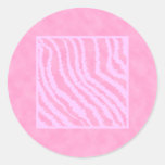 Pink Zebra Print, Animal Pattern. Sticker