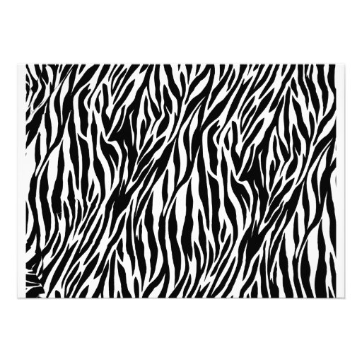 Pink Zebra Print Baby or Bridal Shower Invitation