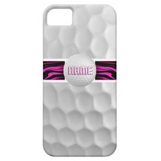 Pink Zebra Print Golf Ball Iphone 5 Case