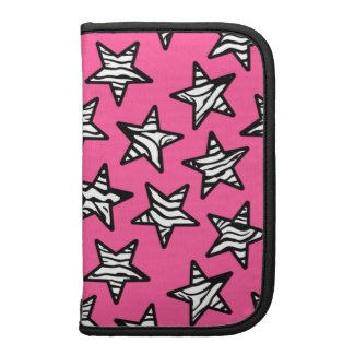 Pink zebra print stars planners