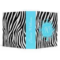 Pink & Zebra Print Vinyl Binders