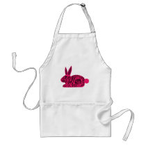 Pink Zebra Rabbit aprons