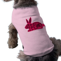 Pink Zebra Rabbit Doggie Shirt