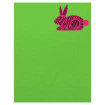 Pink Zebra Rabbit Letterhead Design