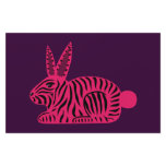 Pink Zebra Rabbit Stationery Design