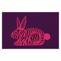 Pink Zebra Rabbit Stationery Design