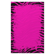 Pink Zebra Stationery