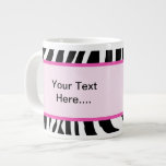 Pink Zebra Stripe 20oz Jumbo Coffee Mug Jumbo Mug