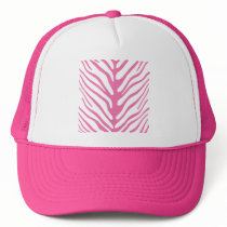 Pink Zebra Stripes Mesh Hat