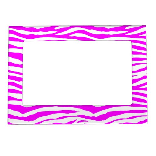 Pink Zebra Stripes Picture Frame Zazzle
