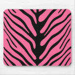 Pink Zebra Stripes Mouse Pad