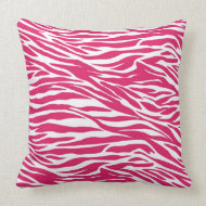 Pink Zebra Stripes throw Pillow throwpillow