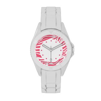 Pink Zebra Stripes Watch