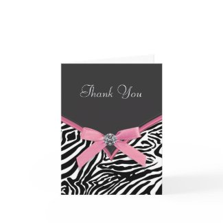 Pink Zebra Thank You Cards card