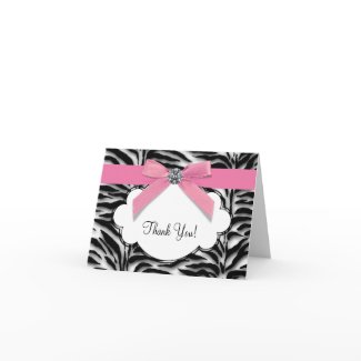 Pink Zebra Thank You Cards card