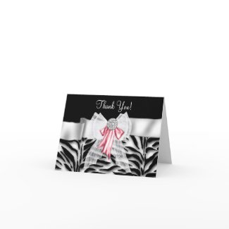 Pink Zebra Thank You Cards card