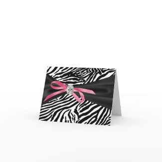 Pink Zebra Thank You Cards card