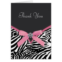Pink Zebra Thank You Cards