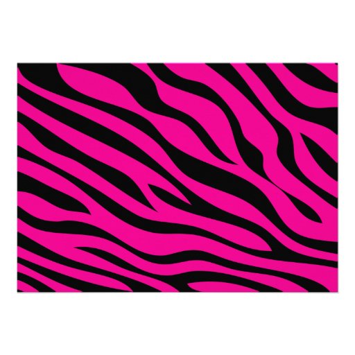 Pink Zebra Tween Birthday Party Invitation