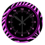Pink Zebra Wall Clock
