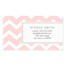 Pink Zig Zag Chevron Pattern Calling Cards Business Card Templates