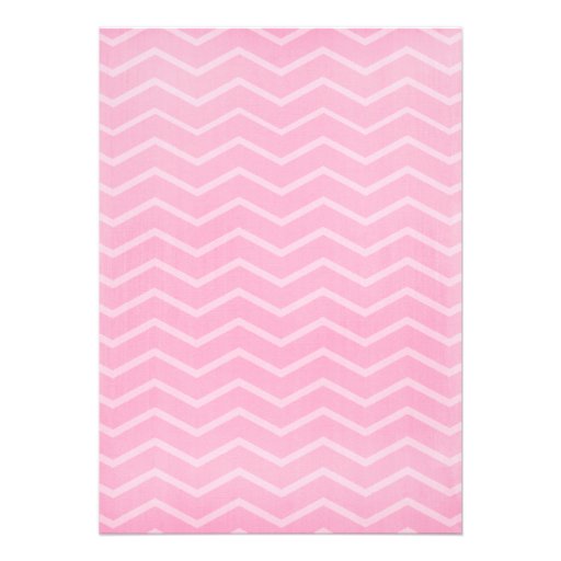 Pink Zigzag Bridal Shower Invitations