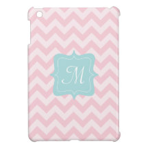 Pink Zigzag Monogram Case For The iPad Mini