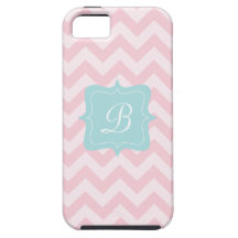 Pink Zigzag Monogram iPhone 5 Cases