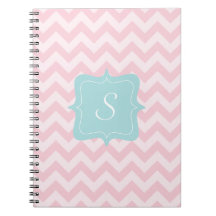 Pink Zigzag Monogram Note Book