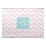 Pink Zigzag Monogram Placemats