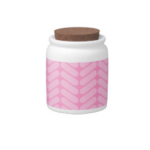 Pink Zigzag Pattern inspired by Knitting. Candy Dish