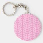 Pink Zigzag Pattern inspired by Knitting. Key Chains