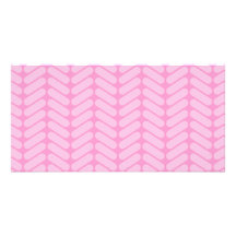 Pink Zigzag Pattern inspired by Knitting. Picture Card