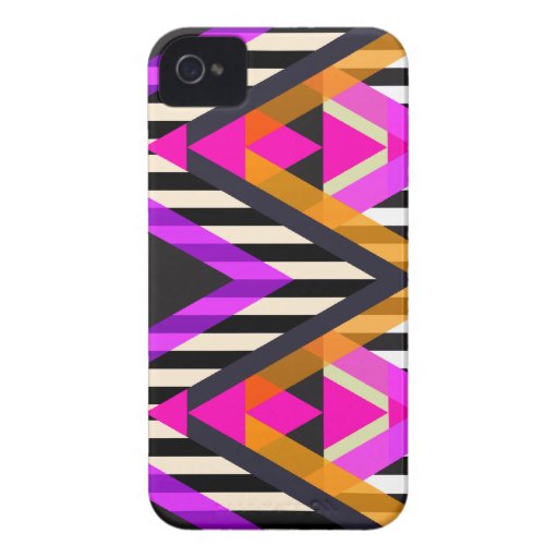 Pink Zigzag Pop Aztec iPhone 4 Case-Mate Cases