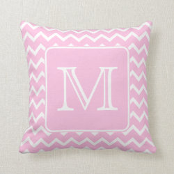 Pink Zigzags with Custom Monogram. Pillows