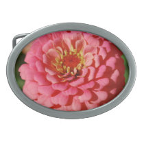 Pink Zinnia Belt Buckle