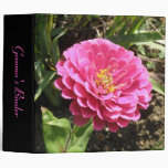 Pink Zinnia Custom Binder